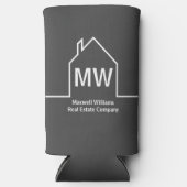 実在エステーパーソナライズされたト会社灰色不動産仲介業者 スリム缶クーラー (正面)