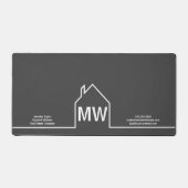 実在エステーパーソナライズされたト会社灰色不動産仲介業者 デスクマット (正面)