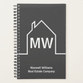 実在エステーパーソナライズされたト会社灰色不動産仲介業者 プランナー手帳 (正面)