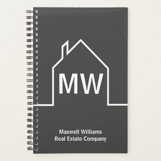実在エステーパーソナライズされたト会社灰色不動産仲介業者 プランナー手帳 (正面)
