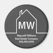 実在エステーパーソナライズされたト会社灰色不動産仲介業者 マグネット (正面)