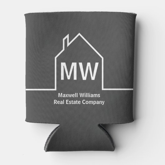 実在エステーパーソナライズされたト会社灰色不動産仲介業者 缶クーラー (正面)