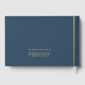 実在エレガントホイル、愛する記憶の青い葬儀 ゲストブック (裏面)