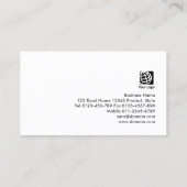 実在エレガントEstate Script Monogram SilverTexture 名刺 (裏面)