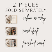 実在エレガントVellum Overlayモダン 3写真結婚s 招待状