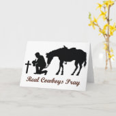 実在カウボーイ祈 カード (黄色い花)