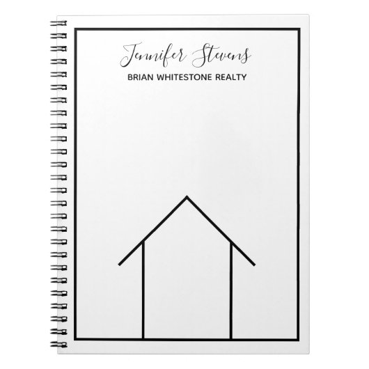 実在カスタムプロフェッショナル不動産仲介業者 ノートブック (正面)
