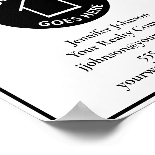 実在カスタムロゴオープンハウスウェルカム ポスター (角)