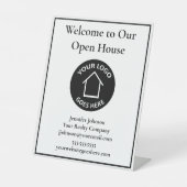 実在カスタムロゴオープンハウスウェルカム 台座サイン (正面)