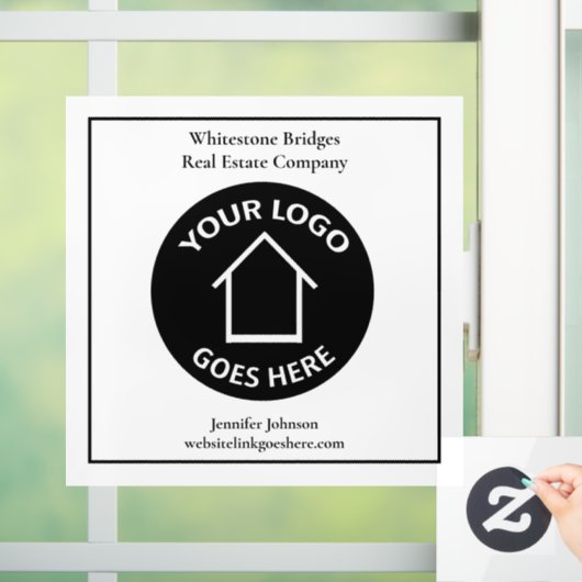 実在カスタムロゴ不動産仲介業者マーケティング ウィンドウサイン (ホーム)