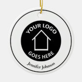 実在カスタムロゴ不動産仲介業者 セラミックオーナメント (正面)