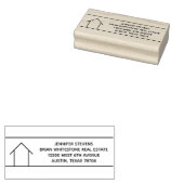 実在カスタム不動産仲介業者差出人住所 ラバースタンプ (押印)