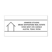 実在カスタム不動産仲介業者差出人住所 ラバースタンプ (インプリント)