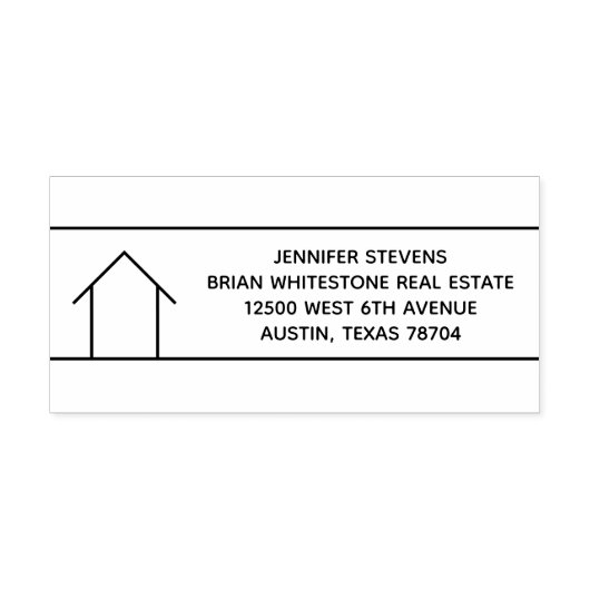 実在カスタム不動産仲介業者差出人住所 ラバースタンプ (インプリント)