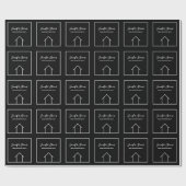 実在カスタム会社モダン白黒 ラッピングペーパー (フラット)