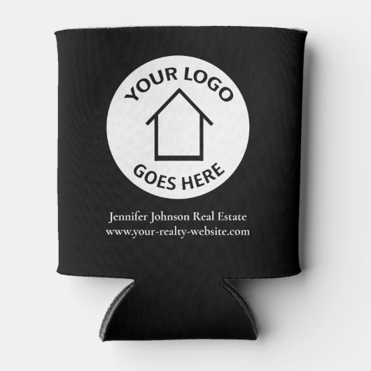 実在カスタム白黒不動産 缶クーラー (正面)