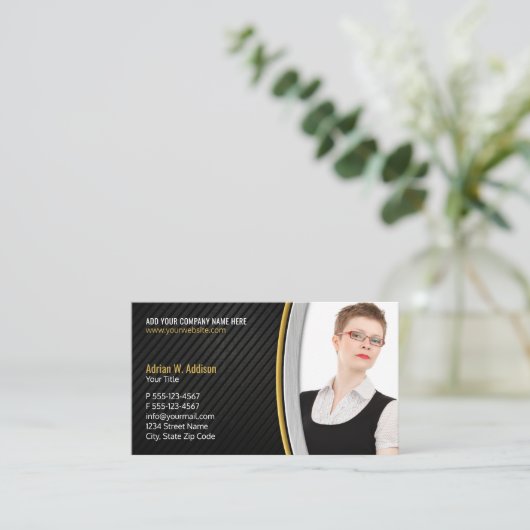 実在クリエイティブ写真モダン保険募集人 予約カード (スタンド正面)