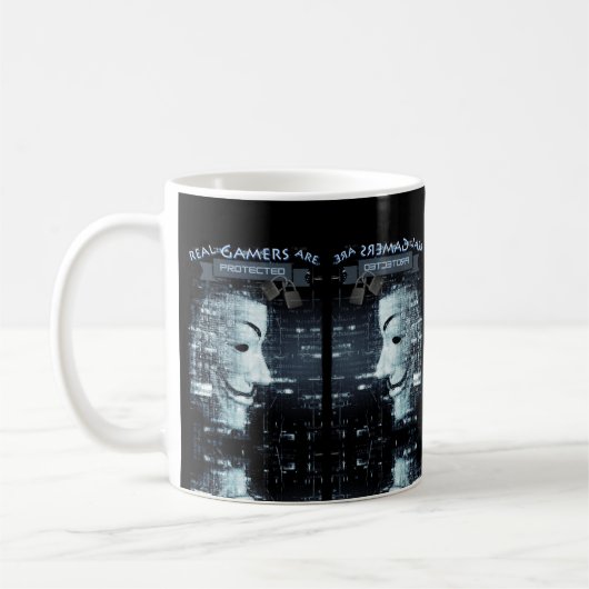 実在ゲーマーは保護 コーヒーマグカップ (左)