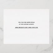 実在ゴールドフォイル結婚スクリプトの宿泊カード 箔招待状ポストカード (裏面)