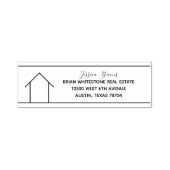 実在シンプル不動産仲介業者差出人住所 セルフインキングスタンプ (デザイン)