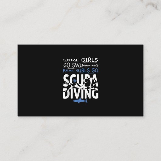 実在スキューバダイビングガールいくつかの行く水泳ギフトおもしろいの行 エンクロージャーカード (正面)
