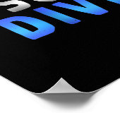 実在スキューバダイビング女の子泳ぎに行くおもしろい ポスター (角)