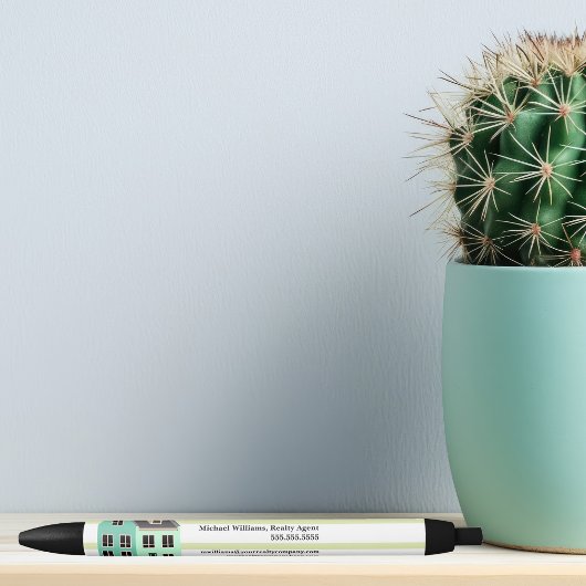 実在ステートカンパニーモダンハウスストライプの 黒ボールペン