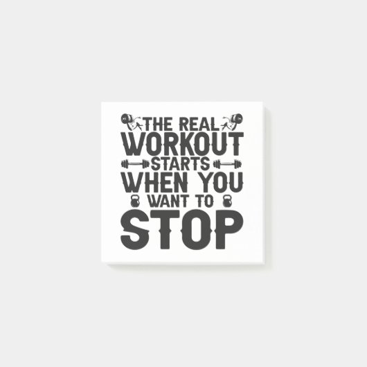 実在トレーニングはギフトしたい時に始まストップる ポストイット (正面)