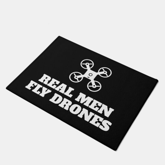 実在ドローンおもしろいパイロット用のドアマットは男性がフライ·ドローン·ドア·マットをする ドアマット (アングル)
