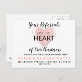 実在ハッピーバレンタインデー通知位置 案内ポストカード (正面/裏面)