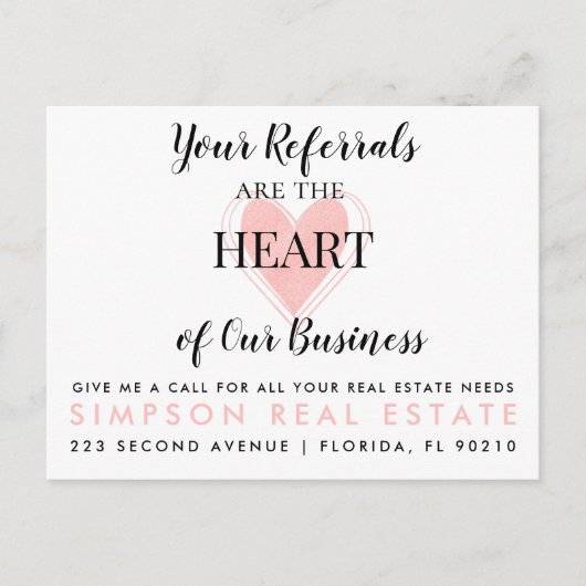 実在ハッピーバレンタインデー通知位置 案内ポストカード (正面)