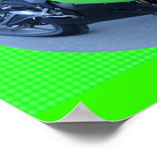 実在バイクもしくは自転車に乗る人乗り忍者ポスター ポスター (角)