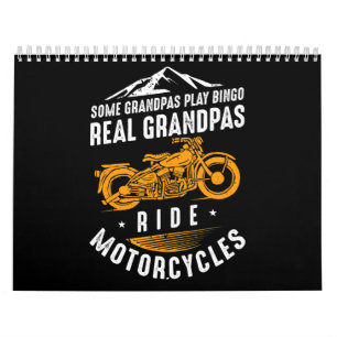 実在バイクもしくは自転車に乗る人向けGrandpas Ride Motorcycles Gift カレンダー