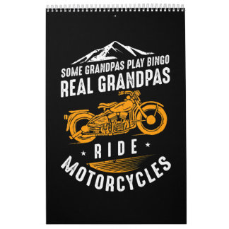 実在バイクもしくは自転車に乗る人向けGrandpas Ride Motorcycles Gift カレンダー