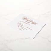 実在バラゴールドフォイルエレガントラグジュアリーウェディングRSVP 箔招待状ポストカード (回転した状態)