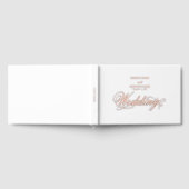 実在バラゴールドフォイルエレガントラグジュアリーホワイト結婚ズ ゲストブック (全面)