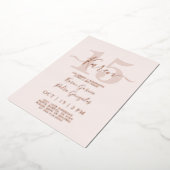 実在バラゴールドフォイルキンセアニラ招待状 箔招待状 (回転した状態)