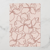 実在バラゴールドフォイルブランチ&バブリーブライダルシャワー 箔招待状 (裏面)