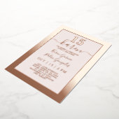 実在バラ金ゴールドキンセアニラ招待状フォイル 箔招待状 (回転した状態)