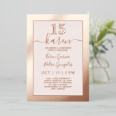 実在バラ金ゴールドキンセアニラ招待状フォイル 箔招待状 (立ち正面)