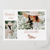 実在バラ金ゴールドトレンディーブランチ卒業2写真 箔招待状 (正面)