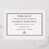 実在バラ金ゴールドフォイル2023年大学院写真クラス 箔招待状 (裏面)