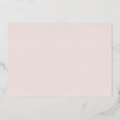 実在バラ金ゴールドフローラブライダルシャワーティー 箔招待状 (裏面)