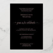 実在バラ金ゴールドロマンチック今2枚の写真卒業 箔招待状 (裏面)