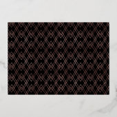 実在バラ金ゴールド手書き日付の保存 箔招待状 (裏面)