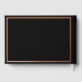 実在バラ金モダン箔結婚ブラック ゲストブック (裏面)