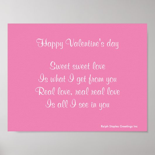 実在バレンタイン大好き ポスター (正面)