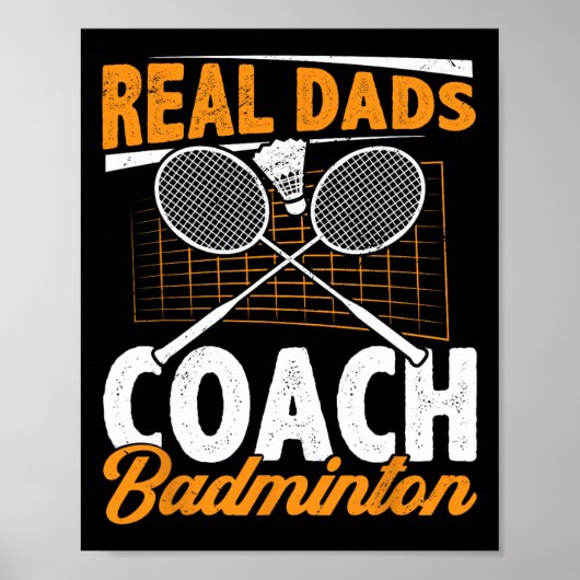実在パパコーチBadminton Badminton Player Shuttle ポスター (正面)