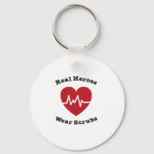 実在ヒーロー衣服スクラブ看護おもしろいナースギフト キーホルダー (正面)