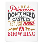 実在プリンセスはショーが必要なリングや輪家畜向けショー フォトプリント (正面)